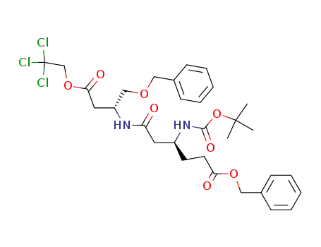 (S)-5-[(R)-1-Benzyloxymethyl-2-(2,2,2-trichloro-ethoxycarbonyl)-ethylcarbamoyl]-4-tert-butoxycarbonylamino-pentanoic acid benzyl ester
