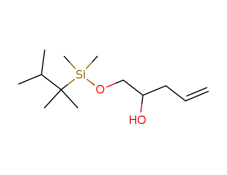 Molecular Structure of 206348-79-0 (1-[Dimethyl-(1,1,2-trimethyl-propyl)-silanyloxy]-pent-4-en-2-ol)