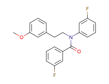 Molecular Structure of 96719-01-6 (3-Fluoro-N-(3-fluoro-phenyl)-N-[2-(3-methoxy-phenyl)-ethyl]-benzamide)
