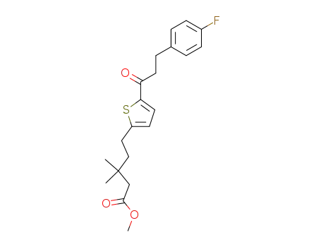 5-{5-[3-(4-Fluoro-phenyl)-propionyl]-thiophen-2-yl}-3,3-dimethyl-pentanoic acid methyl ester