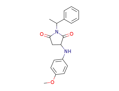 2,5-Pyrrolidinedione, 3-[(4-methoxyphenyl)amino]-1-(1-phenylethyl)-