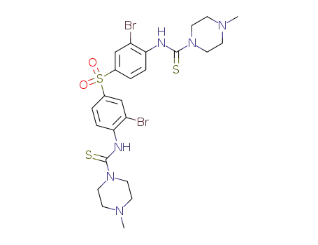 Molecular Structure of 109386-25-6 (4,4'-di-(4-N-methylpiperazino-thiocarbonyl)amino-3,3'-dibromodiphenyl sulphone)