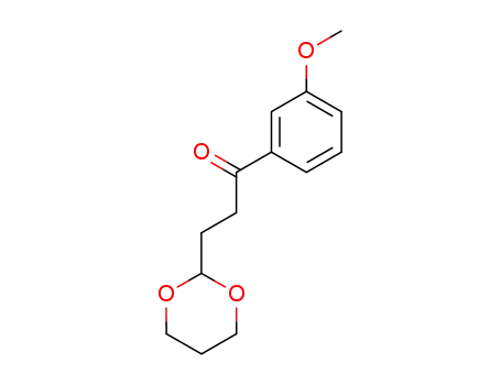 Molecular Structure of 121789-35-3 (3-(1,3-DIOXAN-2-YL)-3'-METHOXYPROPIOPHENONE)