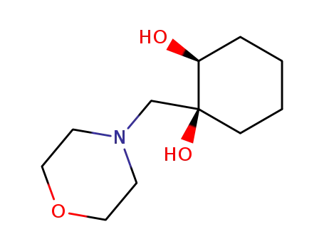 Molecular Structure of 182277-70-9 (1,2-Cyclohexanediol, 1-(4-morpholinylmethyl)-, cis- (9CI))