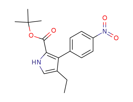 4-ethyl-3-(4-nitro-phenyl)-1<i>H</i>-pyrrole-2-carboxylic acid <i>tert</i>-butyl ester