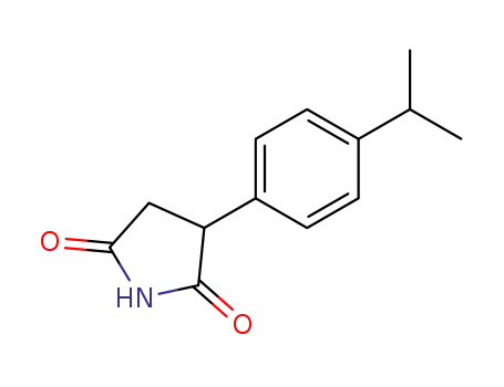 Molecular Structure of 115906-17-7 (3-[4-(1-methylethyl)phenyl]pyrrolidine-2,5-dione)