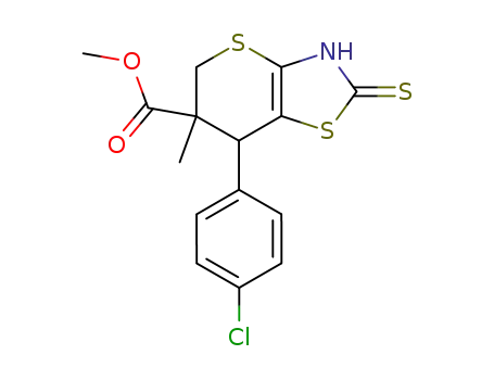 7-(4-Chloro-phenyl)-6-methyl-2-thioxo-3,5,6,7-tetrahydro-2H-thiopyrano[2,3-d]thiazole-6-carboxylic acid methyl ester