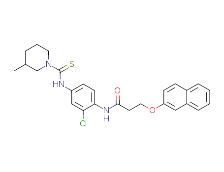 Propanamide,
N-[2-chloro-4-[[(3-methyl-1-piperidinyl)thioxomethyl]amino]phenyl]-3-(2-
naphthalenyloxy)-