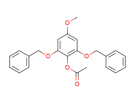 Molecular Structure of 6962-64-7 (2,6-bis(benzyloxy)-4-methoxyphenyl acetate)