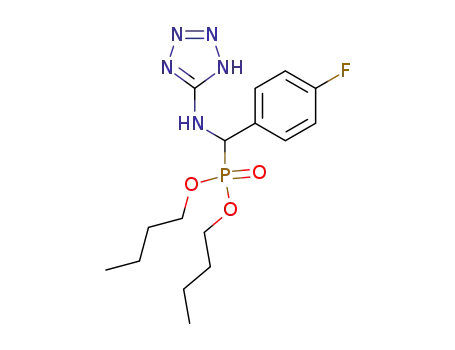 Molecular Structure of 134982-60-8 (O,O-dibutyl-(4-fluorophenyl)(5-aminotetrazol-5-yl)methylphosphonate)