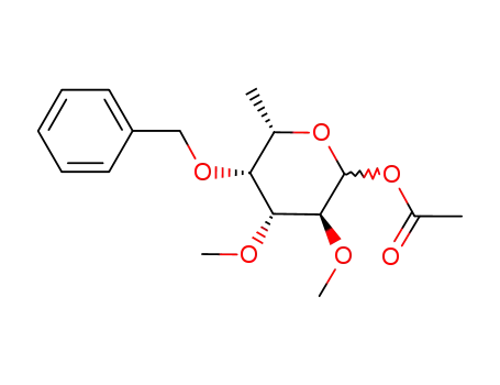 Acetic acid (3S,4R,5R,6S)-5-benzyloxy-3,4-dimethoxy-6-methyl-tetrahydro-pyran-2-yl ester