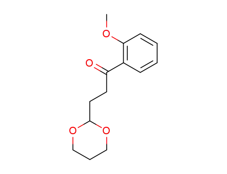 Molecular Structure of 121789-31-9 (3-(1,3-DIOXAN-2-YL)-2'-METHOXYPROPIOPHENONE)