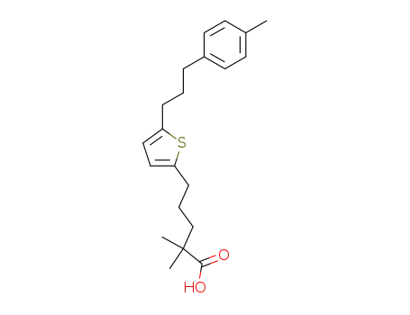 2,2-Dimethyl-5-[5-(3-p-tolyl-propyl)-thiophen-2-yl]-pentanoic acid