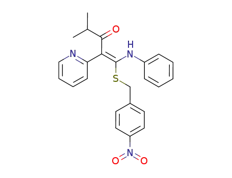(E)-4-Methyl-1-(4-nitro-benzylsulfanyl)-1-phenylamino-2-pyridin-2-yl-pent-1-en-3-one