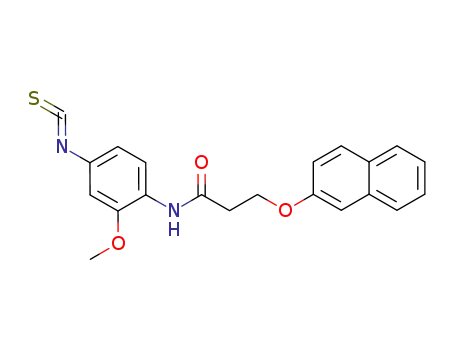 Molecular Structure of 105798-04-7 (Propanamide,
N-(4-isothiocyanato-2-methoxyphenyl)-3-(2-naphthalenyloxy)-)