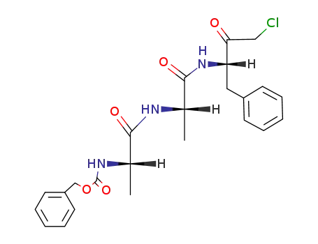 Molecular Structure of 86832-16-8 (benzyloxycarbonylalanyl-alanyl phenylalanine chloromethyl ketone)