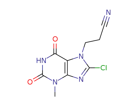 3-Methyl-7-(β-cyanoethyl)-8-chloroxanthine
