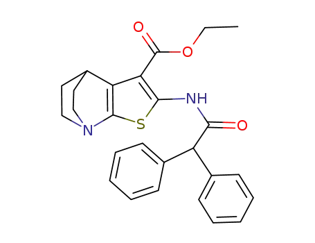 Molecular Structure of 112302-59-7 (ethyl 2-[(diphenylacetyl)amino]-5,6-dihydro-4H-4,7-ethanothieno[2,3-b]pyridine-3-carboxylate)