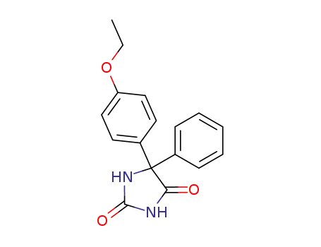 Molecular Structure of 86029-57-4 ((+/-)-5-(4-ethoxy-phenyl)-5-phenyl-imidazolidine-2,4-dione)
