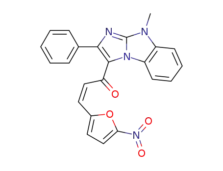 (Z)-1-(9-Methyl-2-phenyl-9H-benzo[d]imidazo[1,2-a]imidazol-3-yl)-3-(5-nitro-furan-2-yl)-propenone
