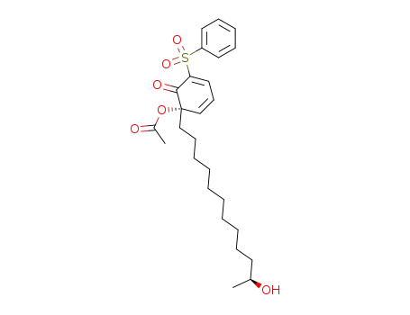 Acetic acid (S)-5-benzenesulfonyl-1-((S)-11-hydroxy-dodecyl)-6-oxo-cyclohexa-2,4-dienyl ester