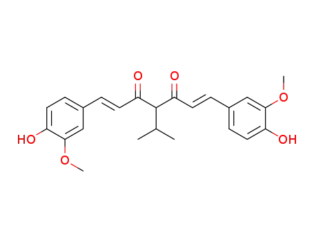 Molecular Structure of 98885-97-3 (1,6-Heptadiene-3,5-dione,
1,7-bis(4-hydroxy-3-methoxyphenyl)-4-(1-methylethyl)-, (1E,6E)-)