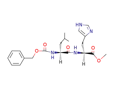 Molecular Structure of 2592-22-5 (L-Histidine, N-[N-[(phenylmethoxy)carbonyl]-L-leucyl]-, methyl ester)