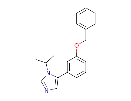 Molecular Structure of 141364-90-1 (1H-Imidazole, 1-(1-methylethyl)-5-[3-(phenylmethoxy)phenyl]-)