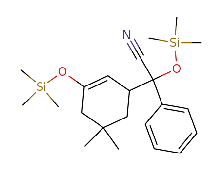 α-<5,5-Dimethyl-3-(trimethylsiloxy)-2-cyclohexen-1-yl>-α-(trimethylsiloxy)benzolacetonitril