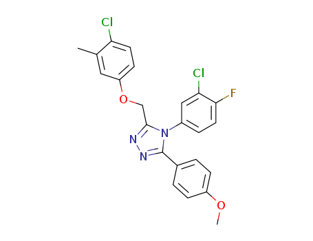 4-(3-CHLORO-4-FLUOROPHENYL)-3-((4-CHLORO-3-METHYLPHENOXY)METHYL)-5-(4-METHOXYPHENYL)-4H[1,2,4]TRIAZOLE