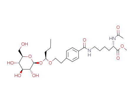 Methyl (2S)-2-(Acetylamino)-6-<4-<2-<(1S)-1-(β-D-glucopyranosyloxy)butoxy>ethyl>benzoylamino>hexanoate