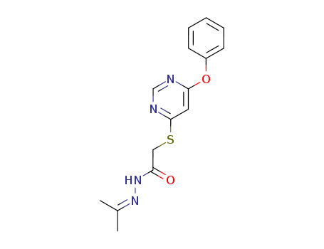 ((6-PHENOXY-PYRIMIDIN-4-YL)THIO)ACETIC ACID (1-METHYLETHYLIDENE)HYDRAZIDECAS