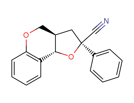 (2α,3aβ,9bα)-2,3,3a,9b-Tetrahydro-2-phenyl-4H-furo<3,2-c><1>benzopyran-2-carbonitril