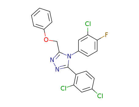 4-(3-CHLORO-4-FLUOROPHENYL)-3-(2,4-DICHLOROPHENYL)-5-(PHENOXYMETHYL)-4H[1,2,4]TRIAZOLE