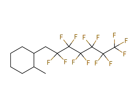 Molecular Structure of 143766-72-7 (Cyclohexane, 1-methyl-2-(2,2,3,3,4,4,5,5,6,6,7,7,7-tridecafluoroheptyl)-,
cis-)
