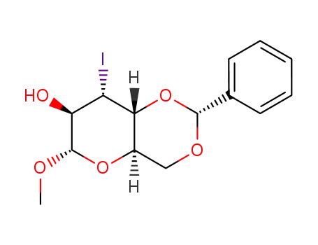 methyl-[<i>O</i><sup>4</sup>,<i>O</i><sup>6</sup>-((<i>R</i>)-benzylidene)-3-iodo-3-deoxy-α-D-altropyranoside]