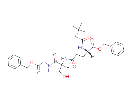 Molecular Structure of 140648-19-7 (N-t-BOC-α-benzyl-γ-L-glutamyl-L-seryl-benzylglycinate)