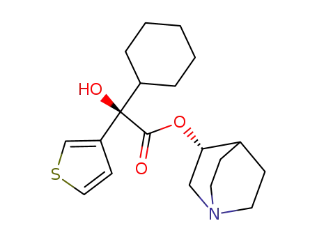 (+)-2R,3'S-3-quinuclidinyl 2-(3-thienyl)-2-cyclohexyl-2-hydroxy-acetate