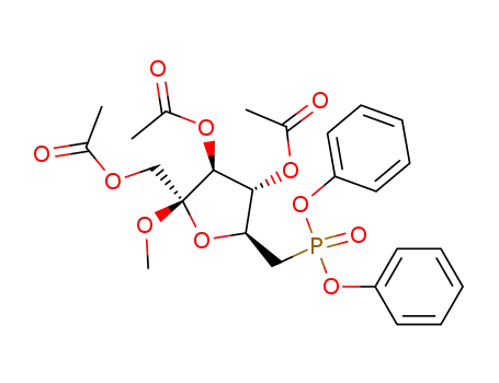 Acetic acid (2R,3S,4S,5S)-4-acetoxy-2-acetoxymethyl-5-(diphenoxy-phosphorylmethyl)-2-methoxy-tetrahydro-furan-3-yl ester
