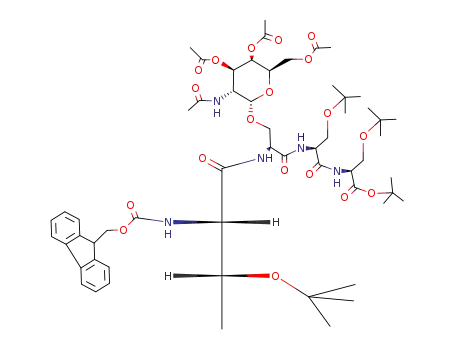 O-tert-Butyl-N-(9-fluorenylmethoxycarbonyl)-L-threonyl-O-(2-acetamido-3,4,6-tri-O-acetyl-2-desoxy-α-D-galactopyranosyl)-L-seryl-O-tert-butyl-L-seryl-O-tert-butyl-L-serin-tert-butylester