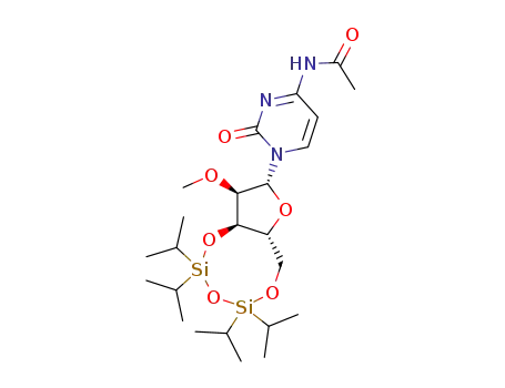 N-[2-Oxo-1-((2R,3R,3aR,9aR)-5,5,7,7-tetraisopropyl-3-methoxy-tetrahydro-1,4,6,8-tetraoxa-5,7-disila-cyclopentacycloocten-2-yl)-1,2-dihydro-pyrimidin-4-yl]-acetamide