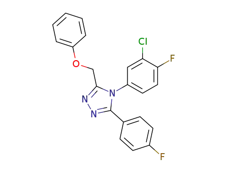 Molecular Structure of 141079-14-3 (4-(3-chloro-4-fluorophenyl)-3-(4-fluorophenyl)-5-(phenoxymethyl)-4H-1,2,4-triazole)