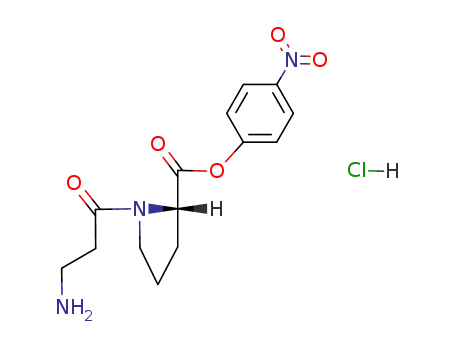Molecular Structure of 82939-01-3 (N-(β-alanyl)-L-proline p-nitrophenyl ester hydrochloride)
