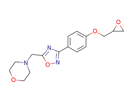Molecular Structure of 144797-47-7 (4-[3-(4-Oxiranylmethoxy-phenyl)-[1,2,4]oxadiazol-5-ylmethyl]-morpholine)