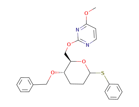 2-((2R,3S)-3-Benzyloxy-6-phenylsulfanyl-tetrahydro-pyran-2-ylmethoxy)-4-methoxy-pyrimidine