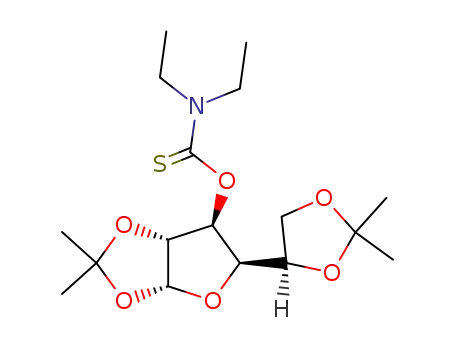 Diethyl-thiocarbamic acid O-[(3aR,5R,6S,6aR)-5-((R)-2,2-dimethyl-[1,3]dioxolan-4-yl)-2,2-dimethyl-tetrahydro-furo[2,3-d][1,3]dioxol-6-yl] ester