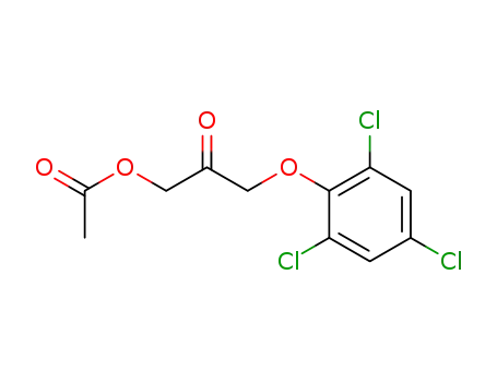Molecular Structure of 204584-29-2 (1-acetoxy-3-(2,4,6-trichlorophenoxy)propan-2-one)