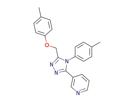 Molecular Structure of 141079-04-1 (3-{5-[(4-methylphenoxy)methyl]-4-(4-methylphenyl)-4H-1,2,4-triazol-3-yl}pyridine)