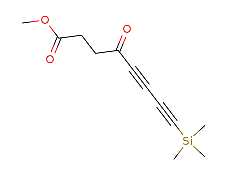Molecular Structure of 139033-11-7 (5,7-Octadiynoic acid, 4-oxo-8-(trimethylsilyl)-, methyl ester)