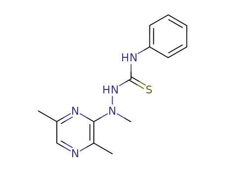 Molecular Structure of 187876-09-1 (2-(3,6-dimethyl-2-pyrazinyl)-2-methyl-N-phenylhydrazinecarbothioamide)
